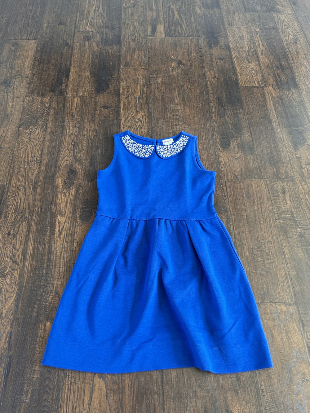 Crewcuts Cobalt Blue Jewel Collar Party Dress